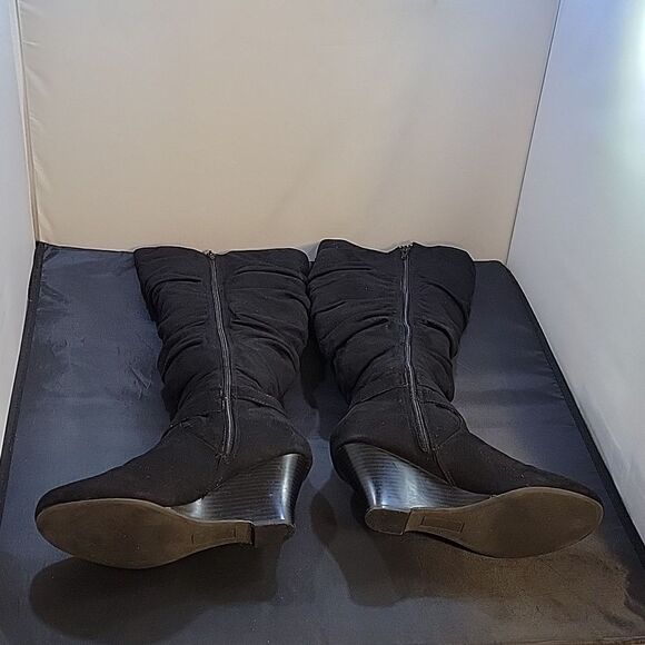 SO LIMOUSINE WOMEN"S KNEE LENGTH WEDGE BOOT - Picture 11 of 15